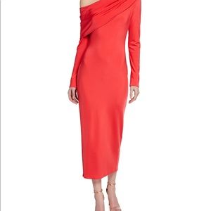 LaPointe Slinky Jersey Coral Dress. Worn once. Size 2. Can fit a 4 and 6